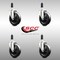 Service Caster 5 Inch 316SS Soft Rubber Wheel Swivel 1-1/8 Inch Expanding Stem Caster Set SCC SCC-SS316EX20S514-SRS-118-4 - alternate 2